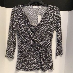 New York & Company Black and White Top